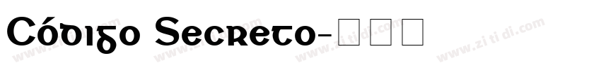 Código Secreto字体转换